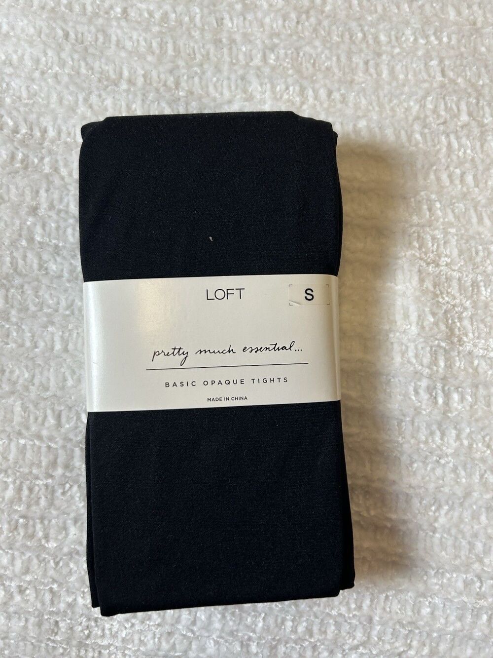 LOFT Black Basic Opaque Tights SMALL